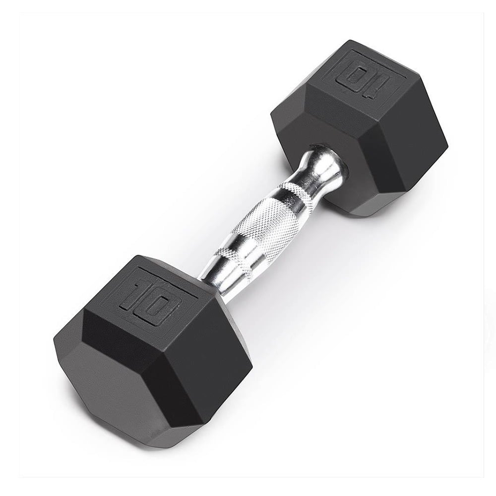 Mancuerna hexagonal recubierta de caucho