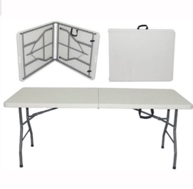 Mesas rectangulares 6’ Manteles tipo lycra