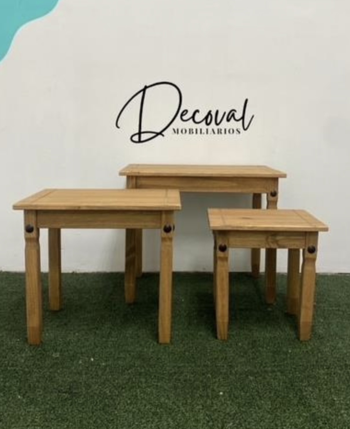 3 MESITAS DECORARTIVAS MADERA
